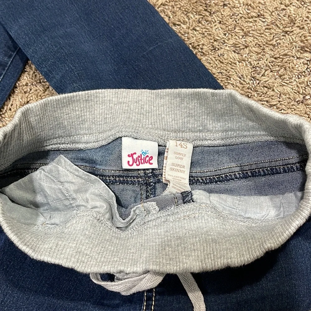 Justice Girl Skinny Stretch Jeans Size 14